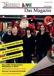 Karow LIVE - Das Magazin Ausgabe 3-2013