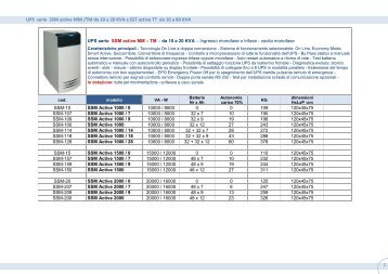 UPS serie SSM active MM /TM da 10 a 20 KVA e SST active TT da ...