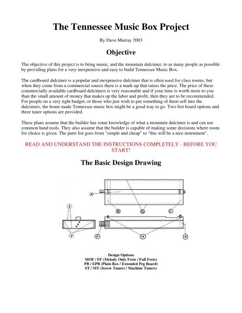 The Tennessee Music Box Project - Everything Dulcimer