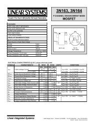 3N163 - Linear Integrated Systems