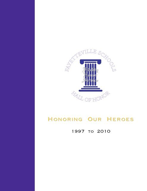 Hall of Honor Album - Fayetteville Public Schools