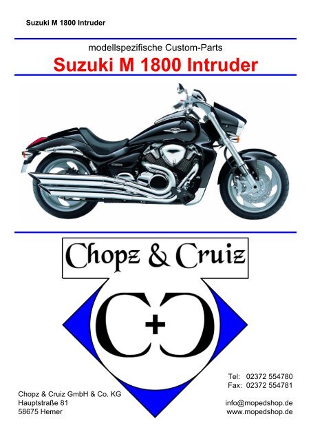 Katalog Suzuki M 1800 Intruder - Chopz &amp; Cruiz
