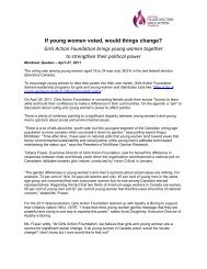 If young women voted, would things change? - Girls Action Foundation