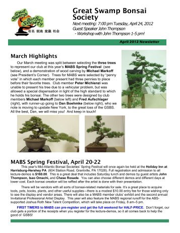 Great Swamp Bonsai Society - Friends of The Frelinghuysen ...