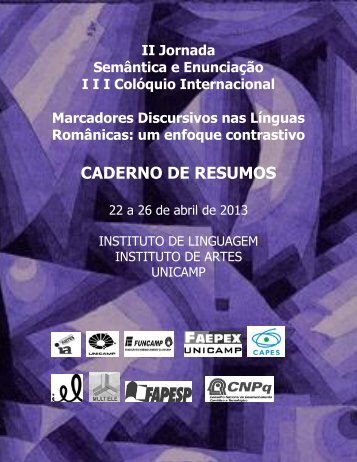 CADERNO DE RESUMOS - IEL - Unicamp