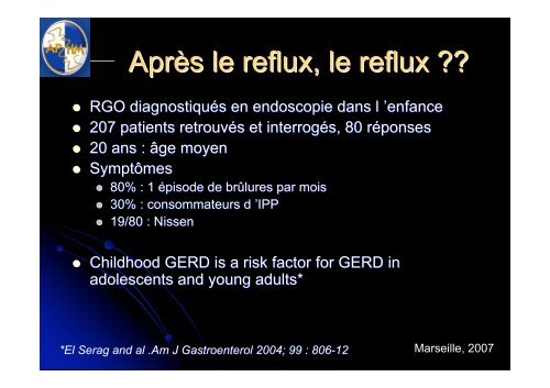 Reflux gastro-oesophagien - SOFOP