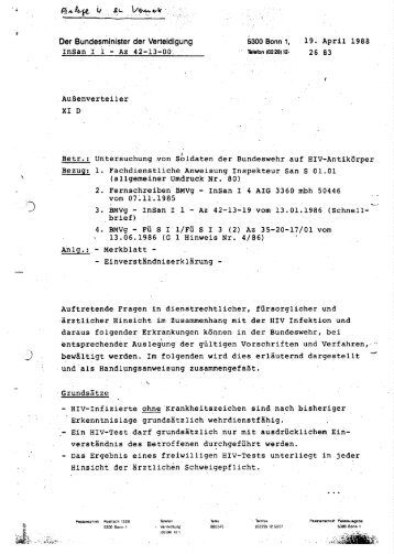 Aids Erlass ( PDF , 588 kB, 11 Seiten) - Bundeswehr