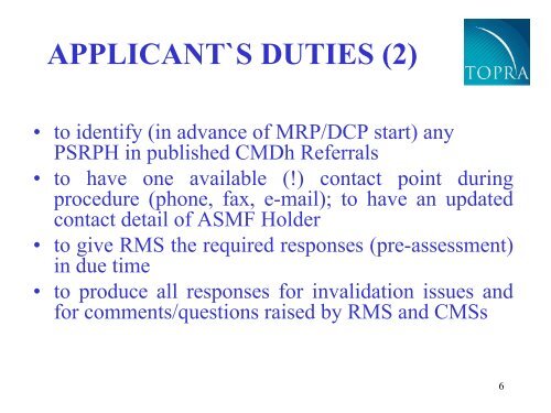 Why Romania as RMS - TOPRA