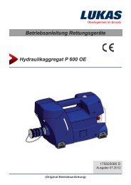 Betriebsanleitung Rettungsgeräte Hydraulikaggregat P 600 OE