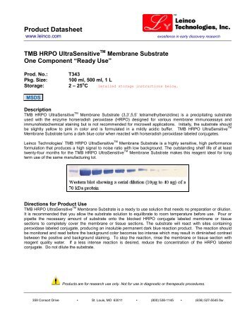 TMB HRPO Membrane/IHC Substrate UltraSensitiveâ¢ One Compon