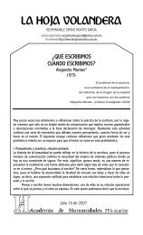 Â¿quÃ© escribimos cuando escribimos? - La Hoja Volandera