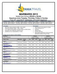 MARMARIS 2013 4,3nights - Tania Travel