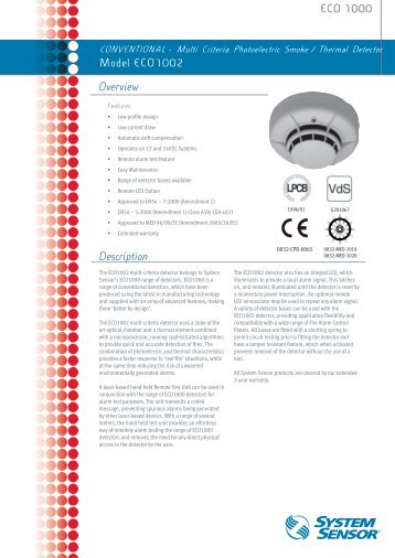 Model ECO1002 Overview Description ECO 1000 - SELNET SA