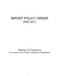 Import Policy of Bangladesh