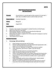 JD719 High School Head Custodian Job Description - Derby Public ...