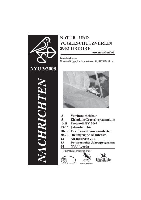 NVU Mitteilungsblatt 3/2008 (PDF-Dokument, 390 kb) - und ...