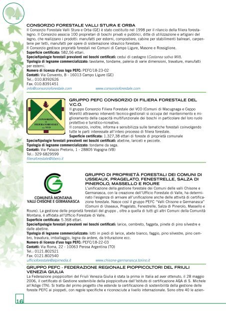 Catalogo Foreste e Aziende certificate - Vasfvgaltolivenza.it
