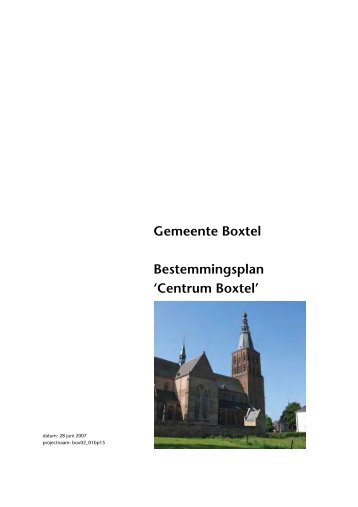 Gemeente Boxtel Bestemmingsplan 'Centrum Boxtel'