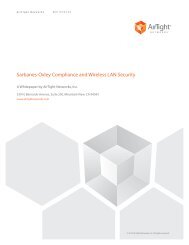 Sarbanes-Oxley Compliance and Wireless LAN ... - AirTight Networks