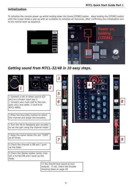 M7CL Quick Start Guides.