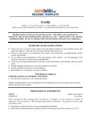 RESUME TEMPLATE - Icbdr