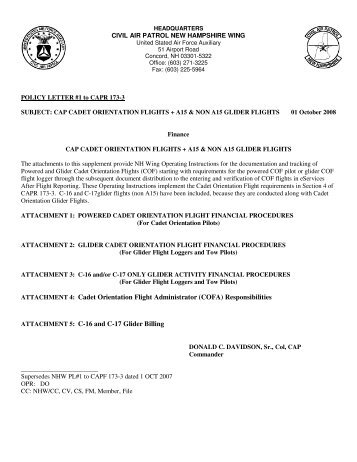 ATTACHMENT 4: Cadet Orientation Flight Administrator (COFA ...