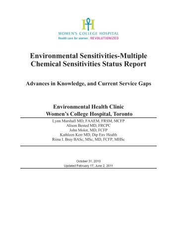 Environmental Sensitivities-Multiple Chemical Sensitivities Status ...