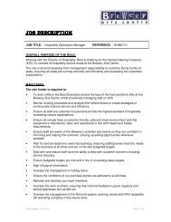 JOB DESCRIPTION JOB DESCRIPTION - Brewery Arts Centre