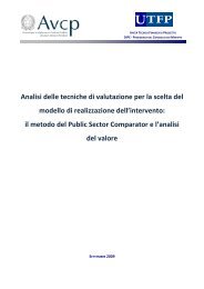 Analisi delle tecniche di valutazione per la scelta del ... - UTFP