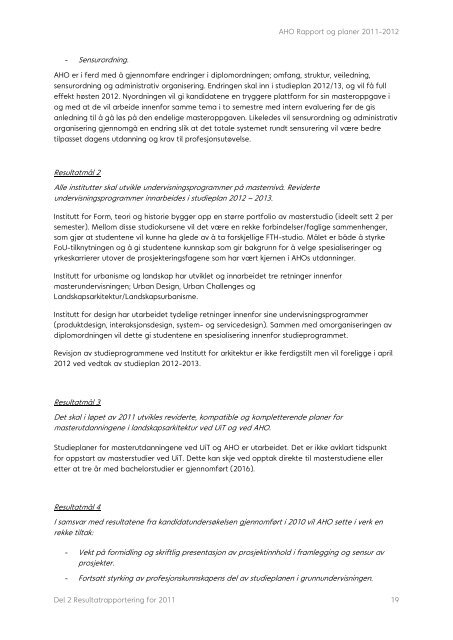 Rapport og planer 2011-2012 - Arkitektur- og designhÃ¸gskolen i ...