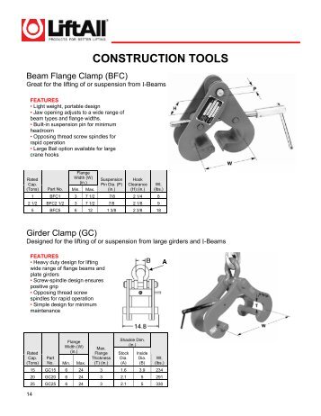 Lift All 16-Beam Girder Clamps