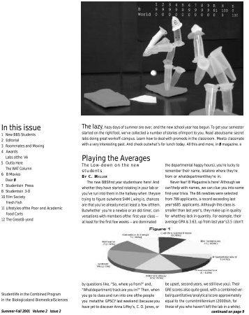 In this issue Playing the Averages - Biological and Biomedical ...