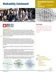 Walkability Catchment - The Greenfield Tool Box