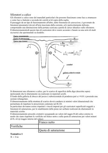 Sfioratori a calice