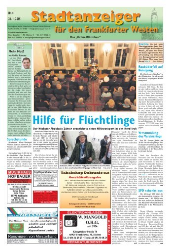 Stadtanzeiger für den Frankfurter Westen