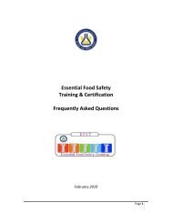 Essential Food Safety Training & Certification Frequently Asked ...