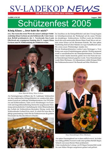 SV-LADEKOP NEWS vom 30. August 2005 (pdf-Datei) Themen