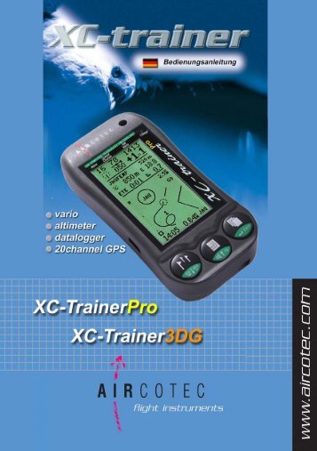 XC-Trainer3DG Handbuch als pdf-Datei zum download - Aircotec