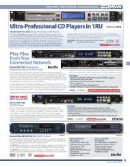 Ultra-Professional CD Players in 1RU - Bsw