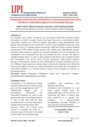 Formulation and Evaluation of Bioadhesive Gel Incorporated ... - IJPI