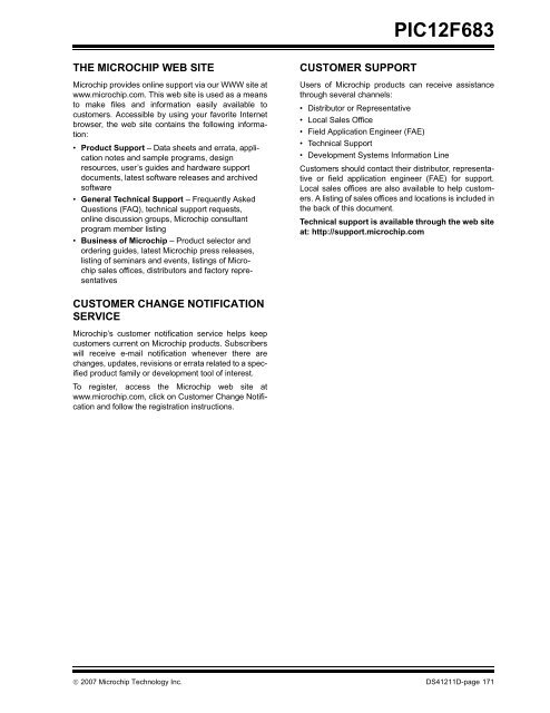 PIC12F683 Data Sheet - Microchip