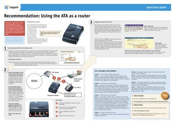 Recommendation: Using the ATA as a router - Sipgate