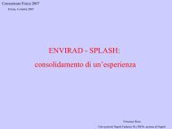 ENVIRAD-SPLASH: consolidamento di un'esperienza - Comunicare ...