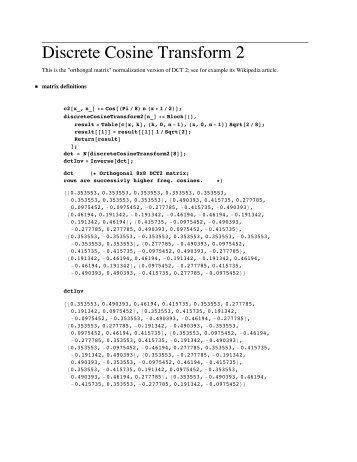 Discrete Cosine Transform 2