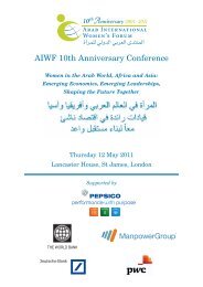 AIWF 10th Anniversary Conference - Arab International Women's ...