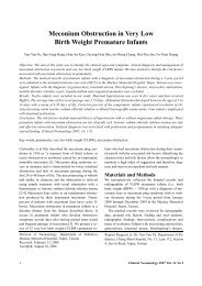 Meconium Obstruction in Very Low Birth Weight Premature Infants