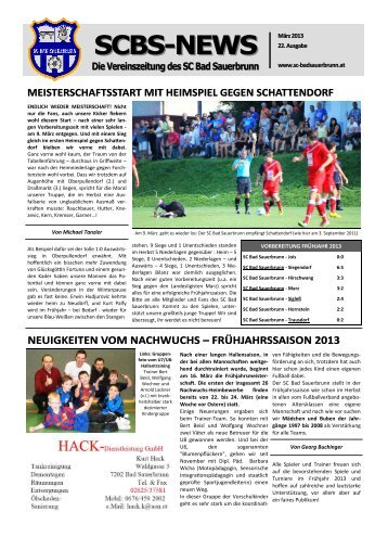 22.Ausgabe - SC Bad Sauerbrunn