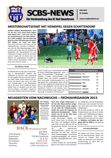 22.Ausgabe - SC Bad Sauerbrunn