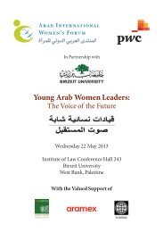 Young Arab Women Leaders: - AIWF