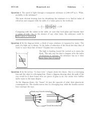 SCI 101 Homework #4 Solutions 1 Question 1 The speed of light ...